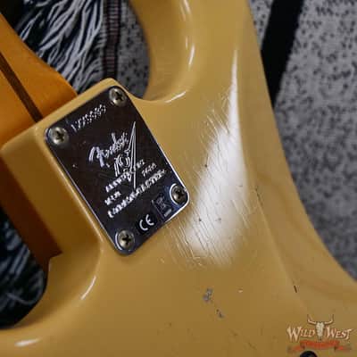 Fender Custom Shop Limited Edition 70th Anniversary 1954 Hardtail Stratocaster Journeyman Relic Nocaster Blonde with Black Pickguard 7.20 LBS image 13
