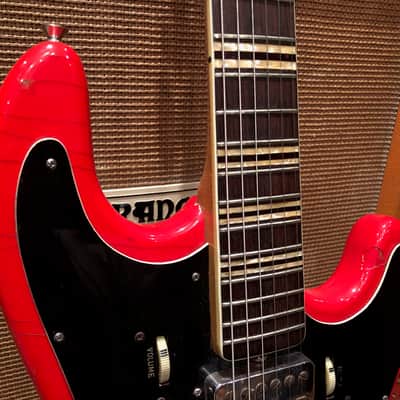 Vintage 1964 Hofner Galaxie 176 Solid Red Electric Guitar image 3
