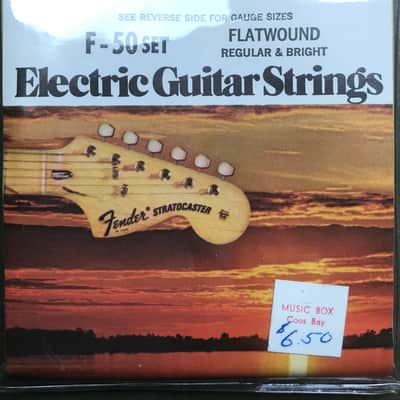 Fender F-50 Set Vintage Flatwound N.O.S Strings 1970's Pure Nickel image 1