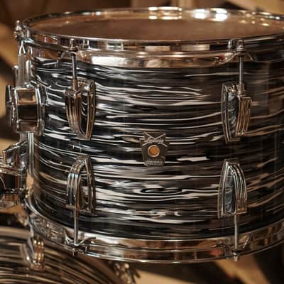 Ludwig 12/13/16/22" Classic Maple Mod Drum Set - Vintage Black Oyster image 3