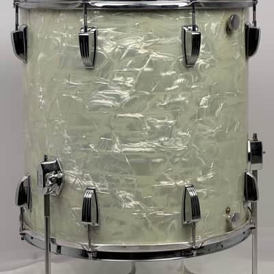 Ludwig 22/13/14/16" 70's 3-ply Drum Set - White Marine Pearl image 21