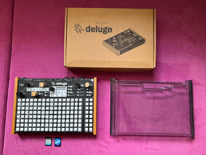 Synthstrom Audible Deluge + 256GB SD Card + DeckSaver + Carry Bag - 64-Voice Desktop Synthesizer with Numeric Display 2016 - 2022 - Black image 1
