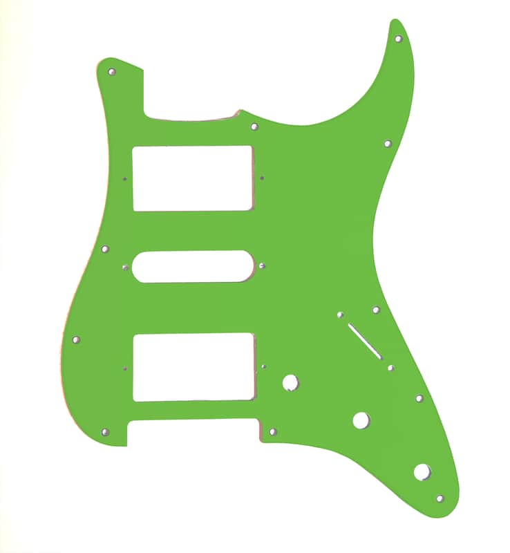 Carmedon Electronics Stratocaster Pickguard HSH 2021 Lime Green image 1