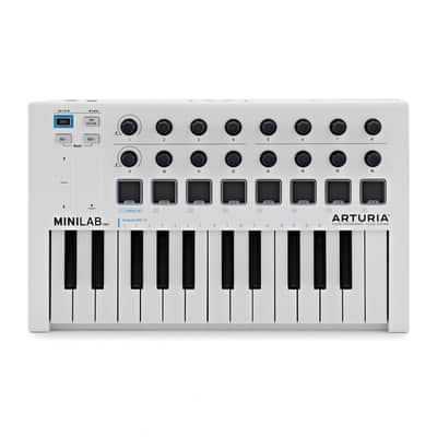 Arturia MiniLab MkII 25 Key MIDI Controller - White