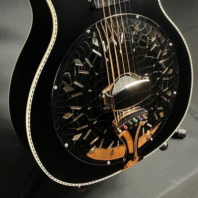 Recording King Dirty 30's Minnie Bucker Acoustic-Electric Resonator Guitar Matte Black image 3
