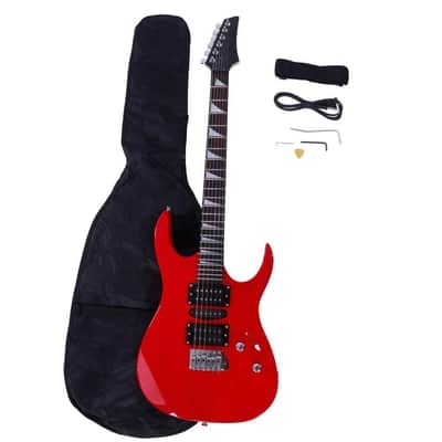 New 170 Style Electric Guitar Beginner Kit 39 Inch Full Size Red Starter with Bag image 1