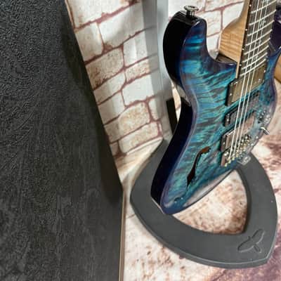 PRS Special 22 Semi-Hollow Wood Library - Quilted -FM Neck - River Blue -Ziricote FB-Paisley Case image 5