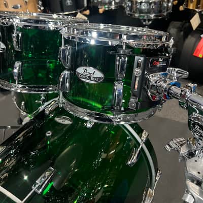 ~LIMITED EDITION~ Pearl CRB524P/C754 Crystal Beat Acrylic 4-Piece 10/12/16/22" Drum Set Kit in Emerald Glass image 2