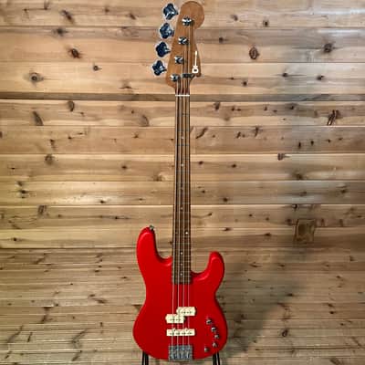 Charvel Pro-Mod San Dimas PJ IV MAH Electric Bass - Satin Ferrari Red image 2