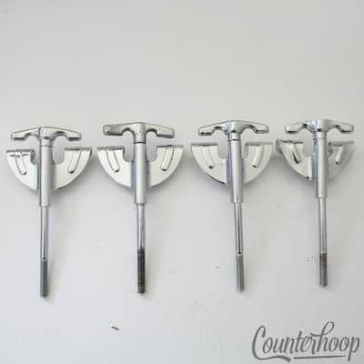 *Pearl 4x Bow-Tie 4 1/8"Bass Drum Tension T-Rods+Claws Metric Japan Vintage 70s image 1