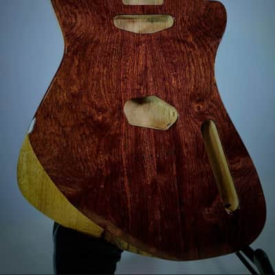 Chechen on Black Limba Meteora Style Replacement Guitar Body - Tele Routing image 2