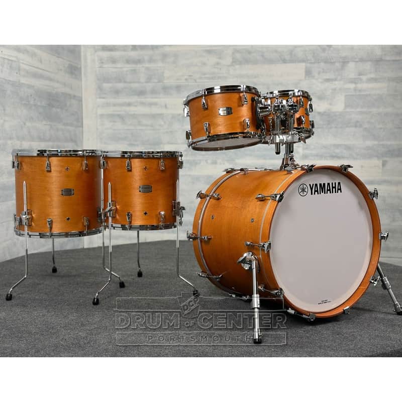Yamaha Absolute Hybrid Maple 5pc Drum Set Vintage Natural image 1