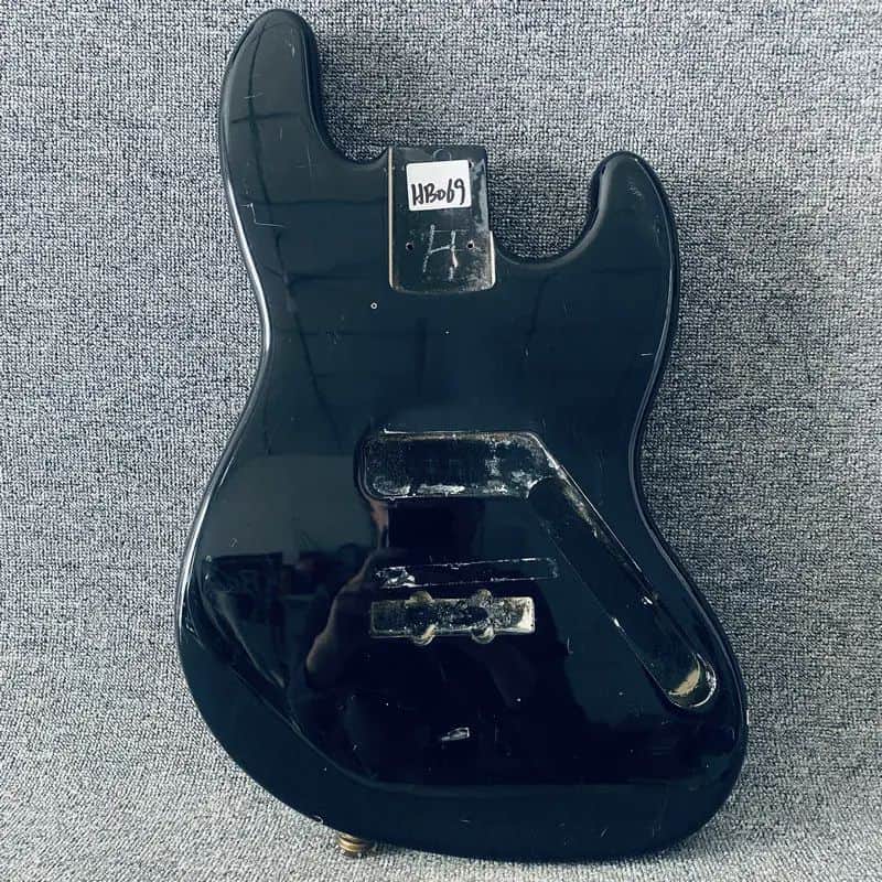 Black 4 String Jazz Bass Style Basswood Body image 1