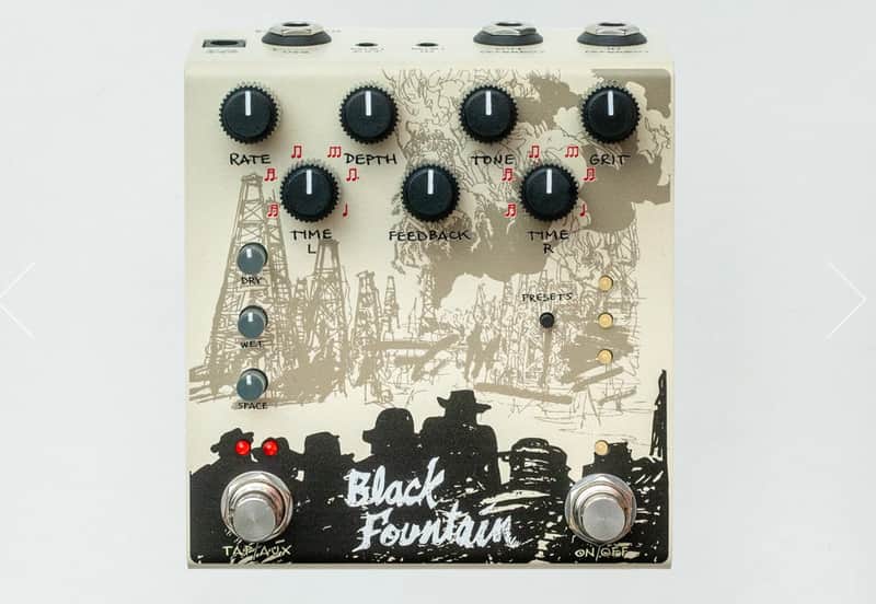 Old Blood Noise Endeavors Black Fountain Stereo Delay Pedal- Cream- New! image 1