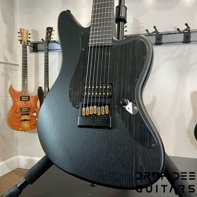 ESP LTD Alex Wade Signature AW-XJ7B Evertune Baritone 7-String Electric Guitar w/ Case (1348)-Open Grain Black Satin image 4
