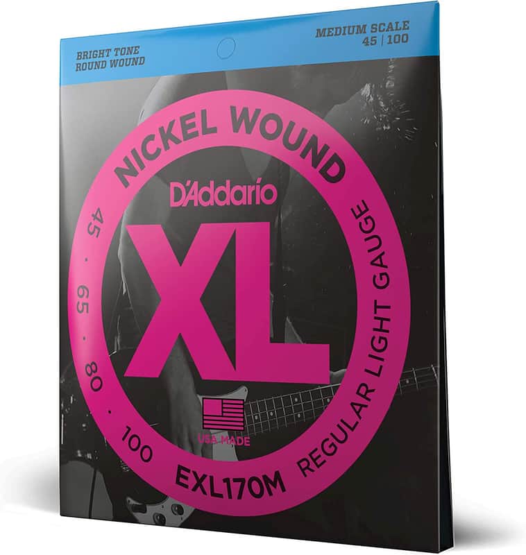 D'addario EXL170M 45-100 Regular Light, Medium Scale, XL Nickel Bass image 1