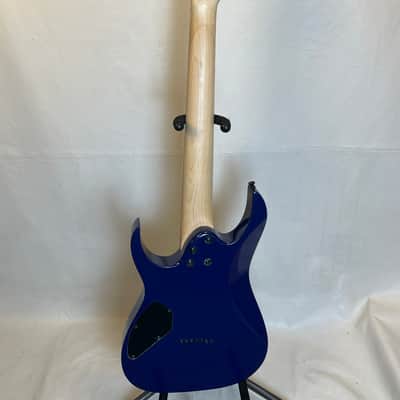 Ibanez GRG7221QA-TBB Gio with Purpleheart Fretboard 2020 - 2021 - Transparent Blue Burst image 4