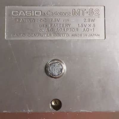 Casio MT-52 Casiotone 44-Key Synthesizer 1980s - Black image 8