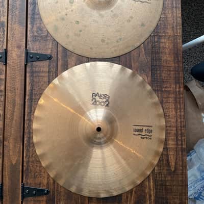 Paiste 14" 2002 "Black Label" Sound Edge Hi-Hat Cymbals (Pair) 1978 image 1