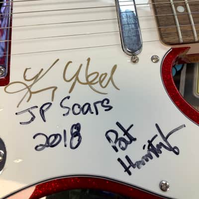 Squier Bullet Telecaster, Red Sparkle, Autographed by 2018 Blues Cruise Artists with Gig Bag - Pre Owned image 12