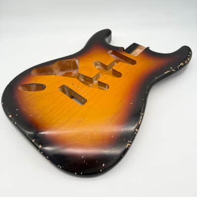 MJT Stratocaster Relic Body Alder Nitro Lefty Light mjt6629 image 3