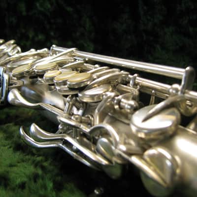 Rare Buescher True Tone "Stritch" Straight Alto Saxophone 1926 Silver Plated image 20