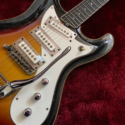 c.1966- Vox V241 Bulldog Mosrite Style Solid Body Guitars Made in Italy Vintage Guitars “Sunburst” image 5