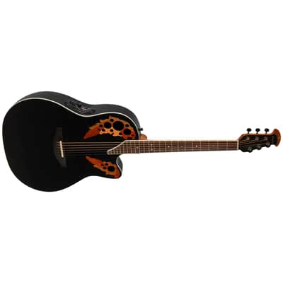 2778AX 5 G E-Acoustic Guitar Standard Elite Deep Contour Cutaway Black Ovation image 2