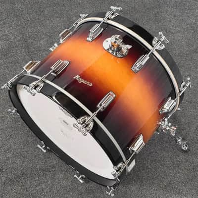 Used Rogers Powertone 4pc Drum Set Vintage Sunburst Lacquer - Very Good image 6