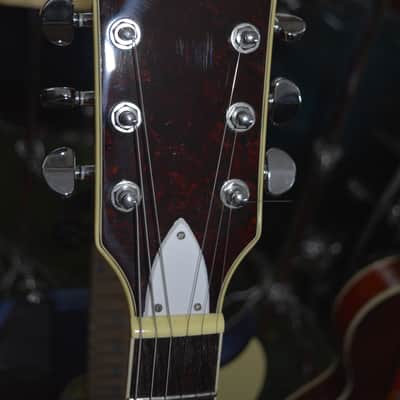 2017-18 Eastwood Airline H74 DXL Semi-Hollowbody in Honeyburst w/ a Bigsby, New Nickel Dunlop Straploks & a Mint Eastwood Hardshell Case ~ Mint ! image 15