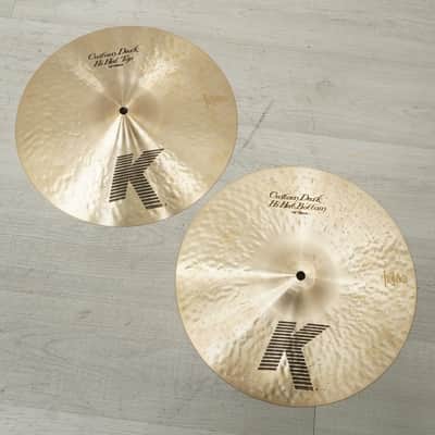 Used Zildjian 14" K Custom Dark Hi Hat Cymbal Pair image 1