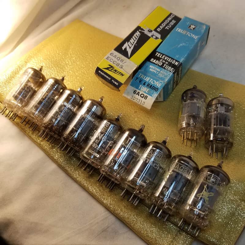 Matsushita etc. Matched Pair (2) 6AQ8 Japan tNOS AT1000 TESTED Vacuum Tubes ECC85 dual triode 1962-1980 image 1