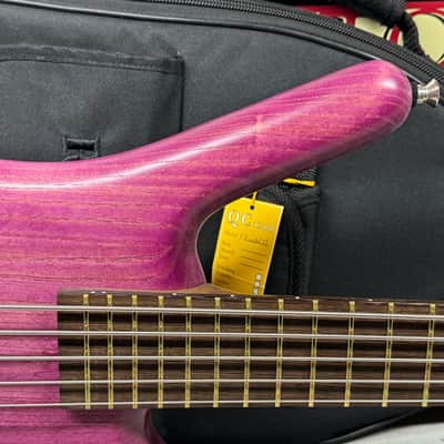 Warwick Pro Series Teambuilt GPS1485 07PA ASH FR Corvette $$ Double Buck 5-string Bass with COA + Gig Bag 2022 - French Violet Transparent Satin image 3