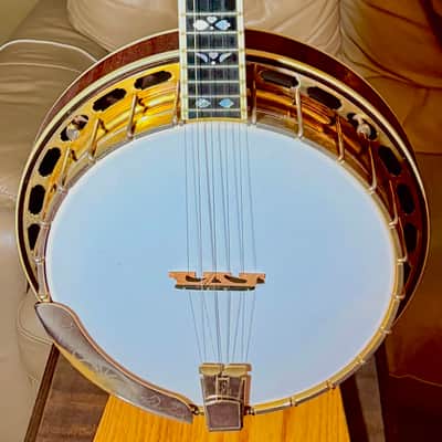 Recording King USA Greg Rich Prototype Five String Banjo Gold Plated Engraved 1997 - Cheery Sunburst Maple image 3