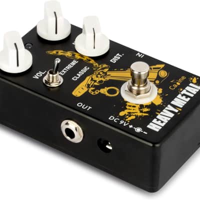 Caline CP-77 Bounty Hunter Heavy Metal Distortion 2024- Black / Yellow image 3