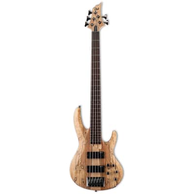 ESP LTD B-205SM Spalted Maple Natural Satin NS B-Stock 5-String Electric Bass B205SM image 1