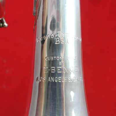 Benge Los Angeles Claude Gordon CG model Bb trumpet 1980 - Silver image 7