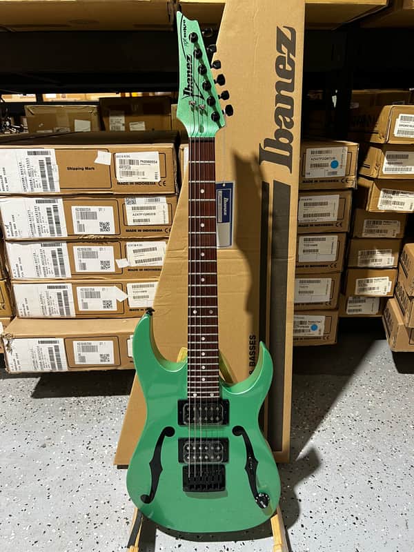 Ibanez Paul Gilbert Signature Mikro PGMM21 Electric Guitar - Metallic Light Green image 1