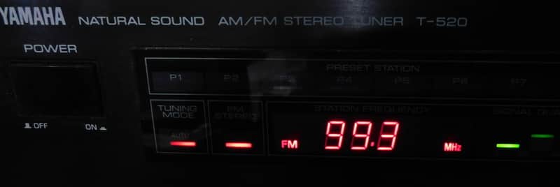 Yamaha T-520 am fm stereo tuner image 1