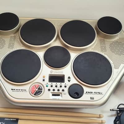Yamaha DD-55c electronic table-top drum set w. pedals, sticks &  ac adapter