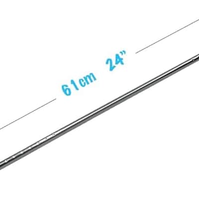 24-Inch Twirling Baton Spinning Dance Baton Metal Rhythmic Gymnastics Conducting Batons for Child in Majorette-Complete with 1 Dance Ribbon Rainbow Streamer (White,1 Pack) image 2