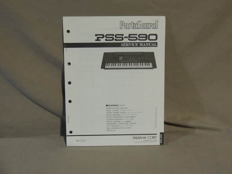 Yamaha PortaSound PSS-590 Service Manual [Three Wave Music] image 1