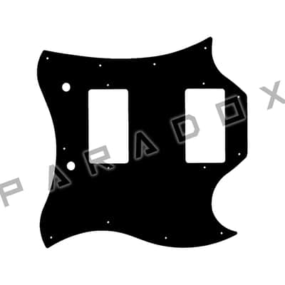 Custom Pickguard For 2000 - 2002 Made in America Gibson SG Gothic - Black Acrylic .125"
