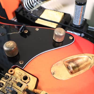 Fender Stratocaster Str-75r Electric Guitar Made in Japan Gold Floyd image 17