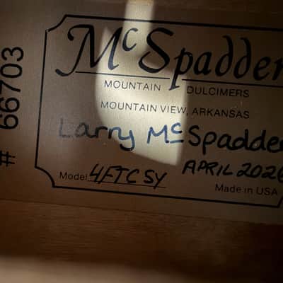 McSpadden Standard Dulcimer 4 String Flathead Teardrop Dulcimer with Gig Bag image 5