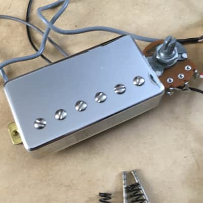 Custom Chrome Cover Humbucker Wiring  Harness Pickup + 2 Original Pots + Switch image 4