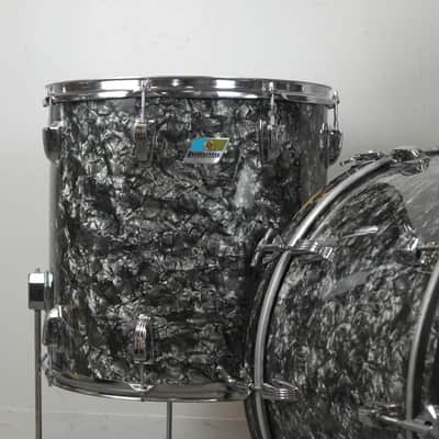 1971 Ludwig "Super Classic" Black Diamond Pearl Drum Set image 2