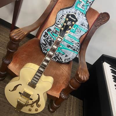Ibanez AF75TDG-IV Artcore Hollow Body Electric Guitar Ivory With TKL Case image 2