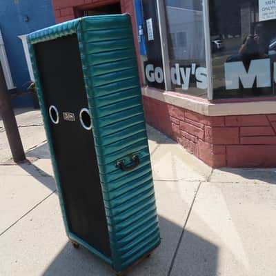 KUSTOM 1970 CASCADE GREEN 3-15" ORIGINAL CABINET EMPTY PICKUP ONLY SE. MICHIGAN RARE! image 2