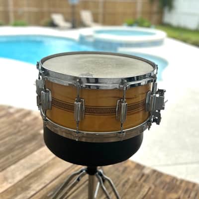 VINTAGE Tama Superstar Mastercraft Artwood Birch 6.5x14" Snare Drum image 3